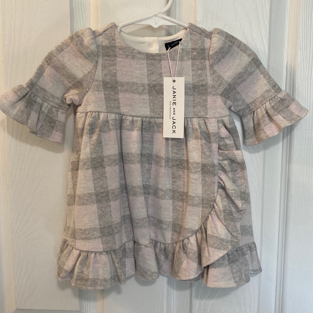 Janie and Jack Plaid Baby Dress 3-6M NWT